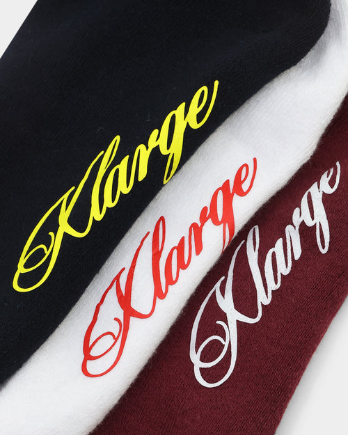 X-Large Unisex Club Sock 3 Pack Multi-Coloured