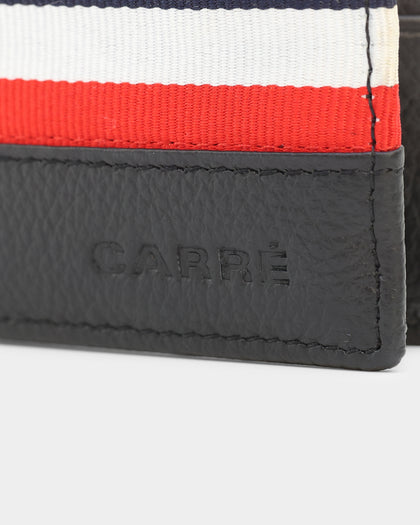 Carre Classic Wallet and Keychain Set Black/Red/White