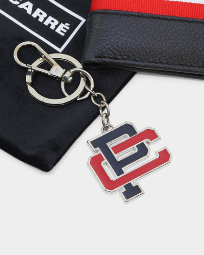 Carre Classic Wallet and Keychain Set Black/Red/White