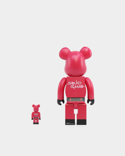 Medicom Toy Be@rbrick X Squid Games Circle Guard 100% & 400% Figure Set Red/Black