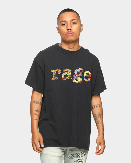 RAGE Men's Rage Vintage T-Shirt Black Wash