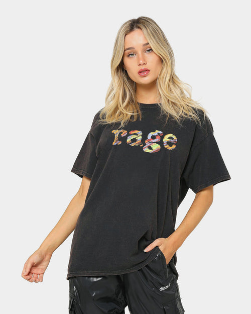 RAGE Men's Rage Vintage T-Shirt Black Wash