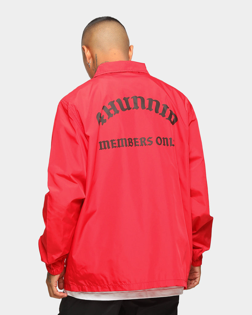4HUNNID Nylon Letters Jacket Red/Black | Culture Kings