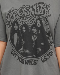 Bravado Women's Get Your Wings Short Sleeve T-Shirt Charcoal