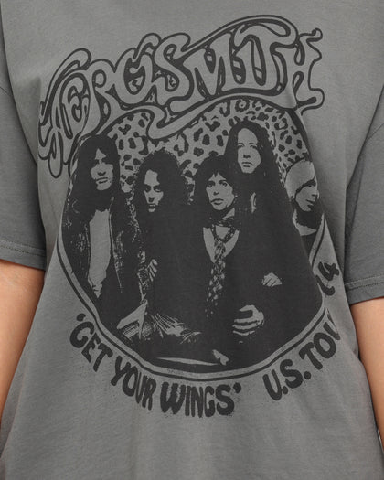 Bravado Women's Get Your Wings Short Sleeve T-Shirt Charcoal