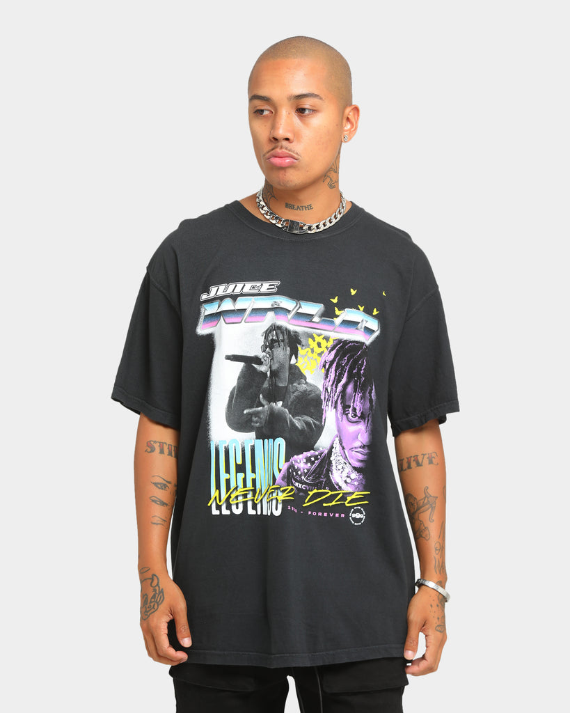 Juice Wrld Chrome Legend Vintage TShirt Black Wash Culture Kings