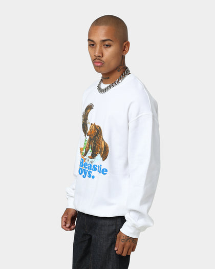 Beastie Boys Forest Animal Crewneck White