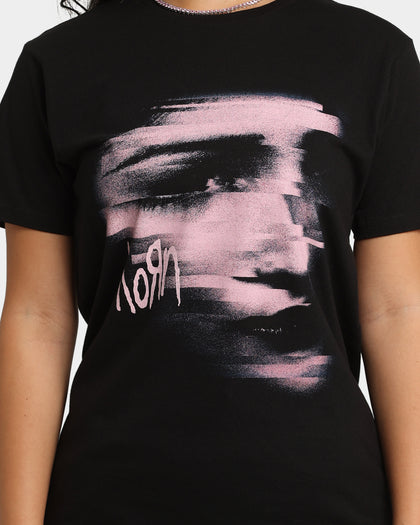 Korn Women's Chopped Face T-Shirt Black