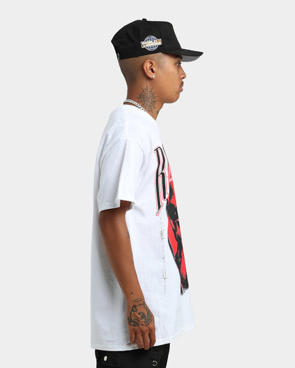 Rodman Brand Barbwire Pink Vintage T-Shirt White