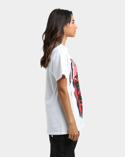 Rodman Brand Barbwire Pink Vintage T-Shirt White