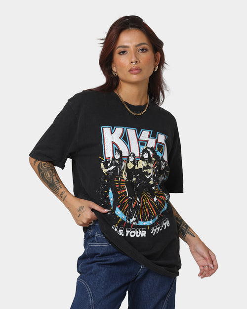 KISS US Tour '77-'78 T-Shirt Black Wash