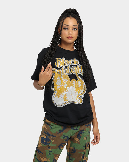 Black Sabbath Portrait Loop Vintage T-Shirt Black
