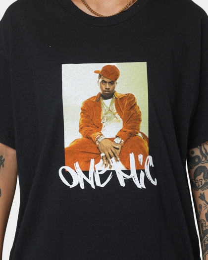 Nas One Mic T-Shirt Black