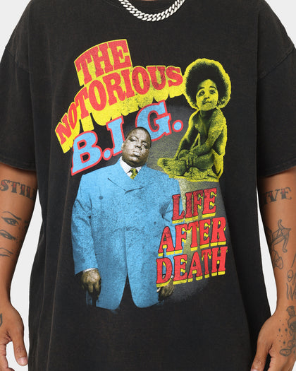 Notorious B.I.G Biggie Bootleg Vintage T-Shirt Black Wash