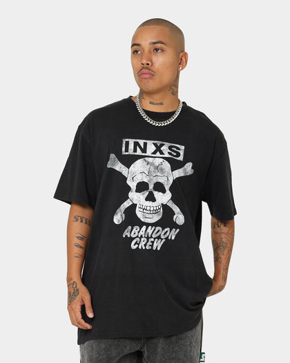 INXS Abandon Crewneck T-Shirt Washed Black