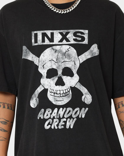 INXS Abandon Crewneck T-Shirt Washed Black