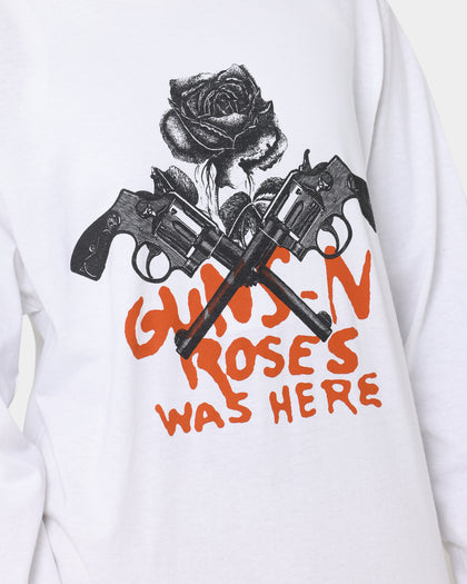 Guns n Roses Pistol Track Long Sleeve T-Shirt White
