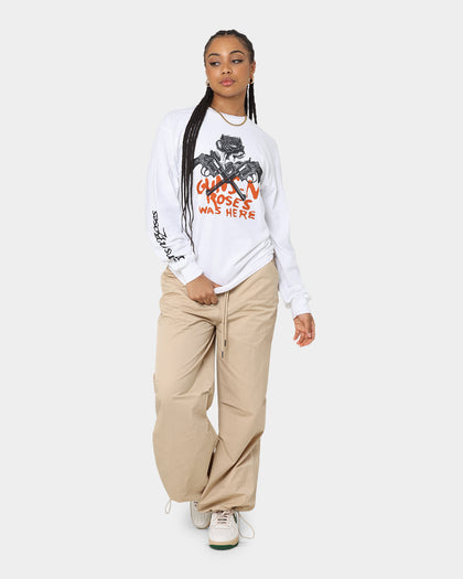 Guns n Roses Pistol Track Long Sleeve T-Shirt White