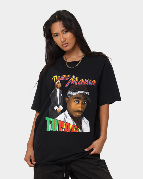 Tupac Dear Mama '90s Homage T-Shirt Washed Black
