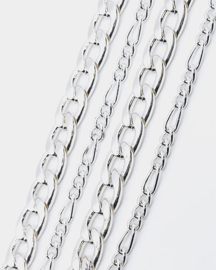 Wild For The Weekend Double Necklace With Bear Pendant Silver