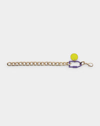 Wild for the Weekend Slam Dunk Basketball Bracelet Purple/Yellow/Gold
