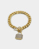 Raising Hell Women's Iced Padlock Bracelet Iced Gold