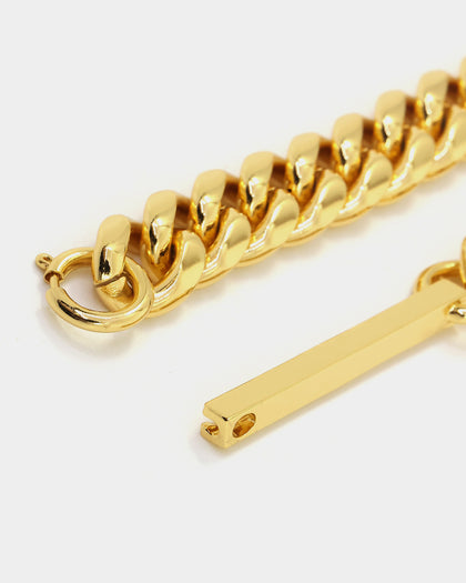 Saint Morta Custom Alpha 5 Letter Chain Gold