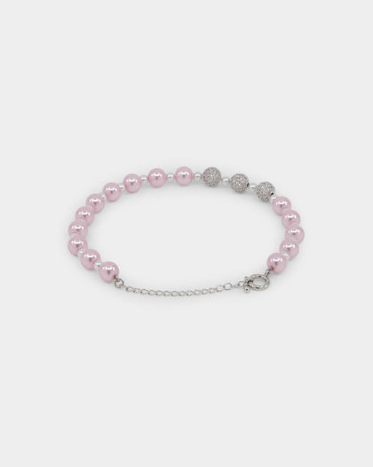 Raising Hell Pearl And Ice Bracelet Pink/Iced White
