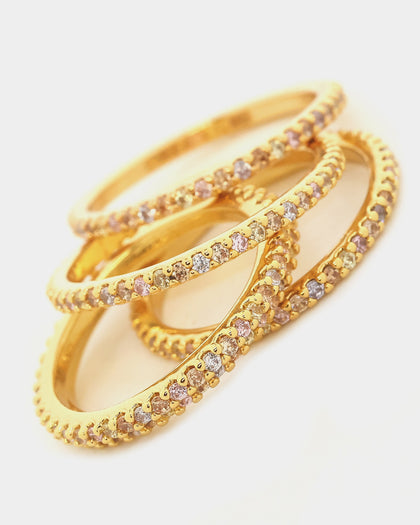 Raising Hell Women's Xena Ring Stack Rainbow