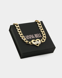 Raising Hell Women's Love Your Girl Chain Gold/White
