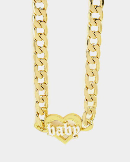 Raising Hell Women's Love Your Girl Chain Gold/White