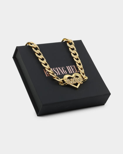Raising Hell Women's Love Your Girl Chain Iced Gold