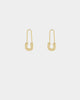 Raising Hell Women's Safety Pin Earrings Gold