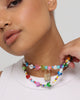 Raising Hell Women's Statement Bead Double Chain Necklace Multi-Coloured