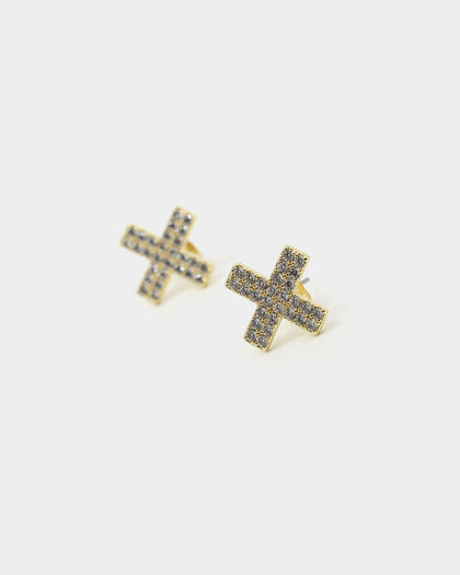 Saint Morta Marksman Earring Iced Gold