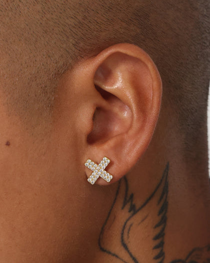 Saint Morta Marksman Earring Iced Gold