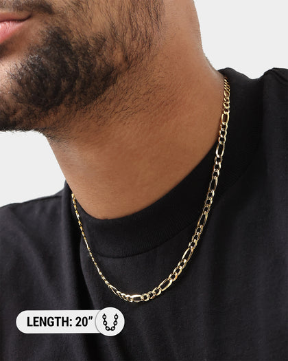 House Of Auric 4.8mm Figaro Chain 18K Gold Vermeil