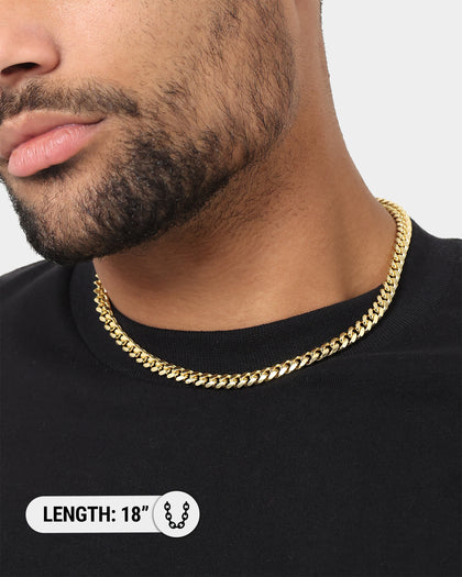 House Of Auric 7mm Cuban Chain 18K Gold Vermeil