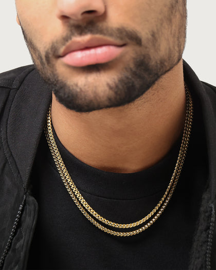 House Of Auric Cuban & Franco Stack 18K Gold Vermeil