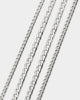 NXS Diamond Cut Curb Set White Gold