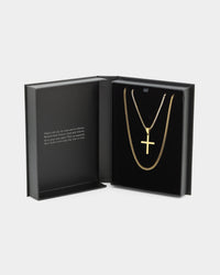 NXS Double Cross Chain Gold