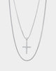 NXS Double Cross Chain White Gold