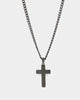 NXS Solid Cross Chain Black