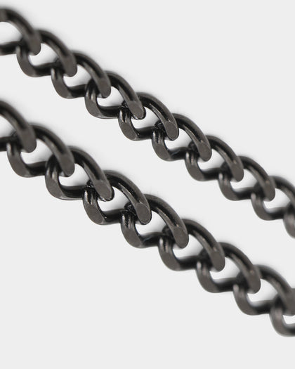 NXS Solid Cross Chain Black