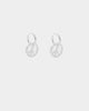 Wild For The Weekend Peace Drop Hoop Earrings Silver