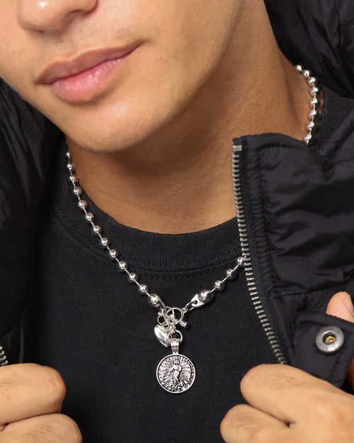 Wild For The Weekend Arkangel T-Bar Necklace Silver