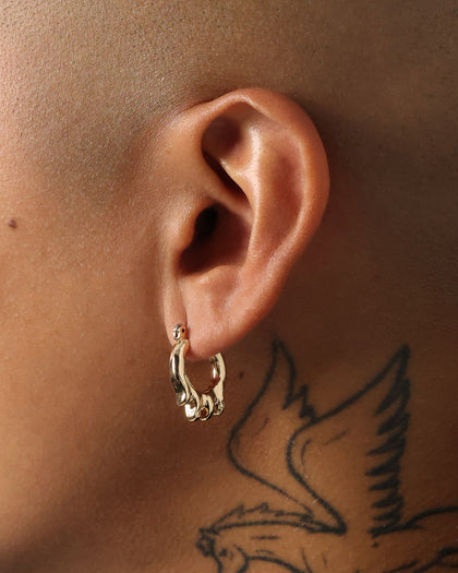 Wild For The Weekend Paint Dripping Earrings Gold