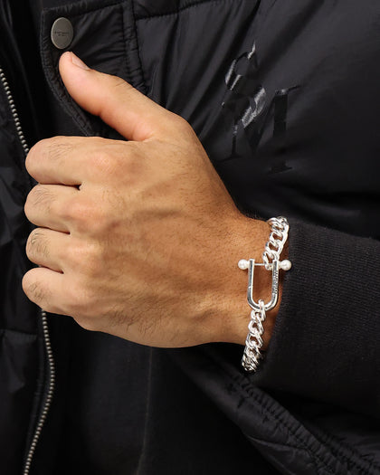 Wild For The Weekend Pearl Clasp Bracelet Silver