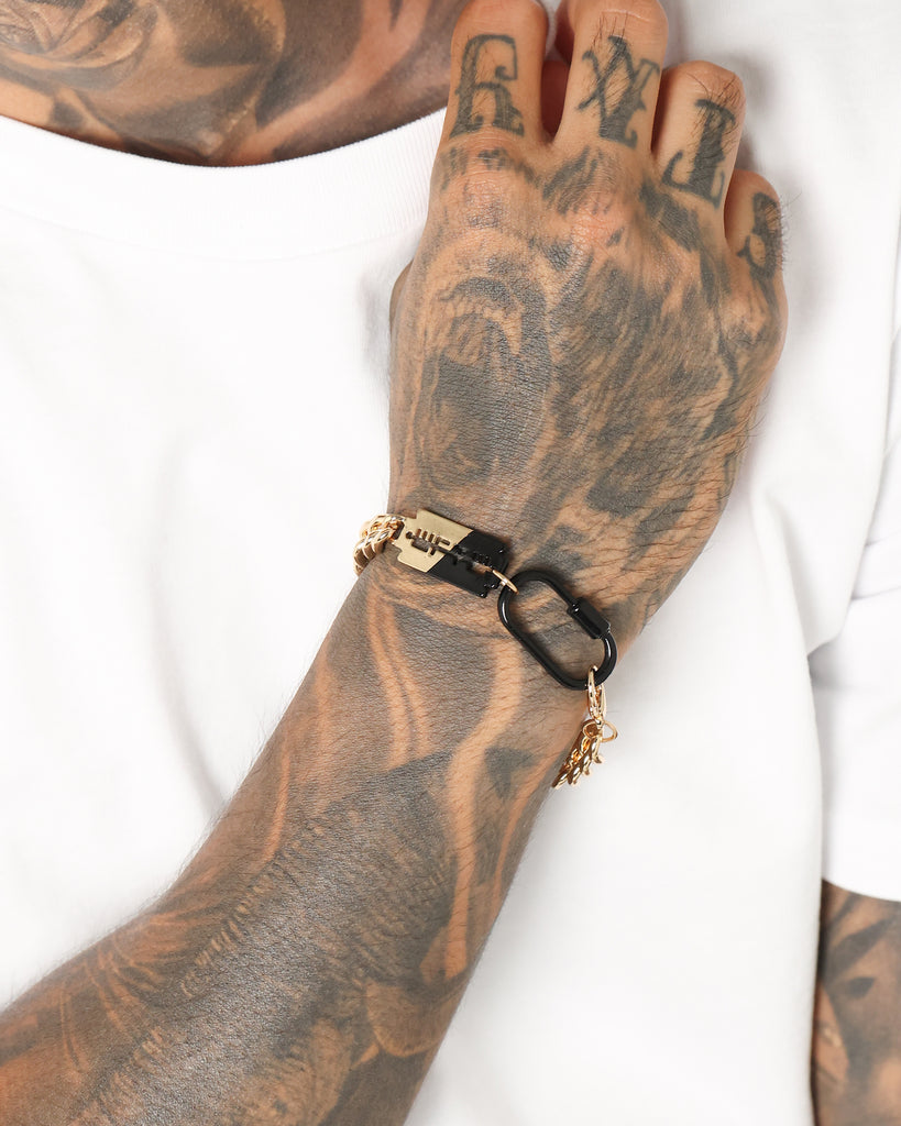 Wild for the Weekend pop punk razor chain bracelet Gold | Culture Kings
