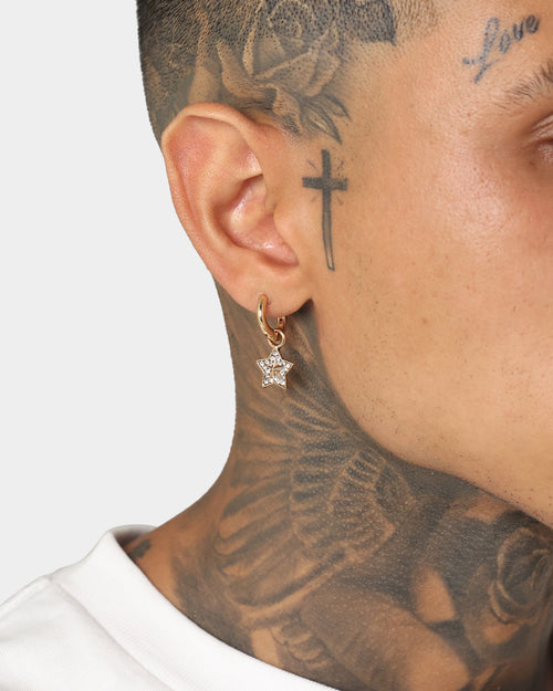 Wild for the Weekend pop punk star earring set Gold